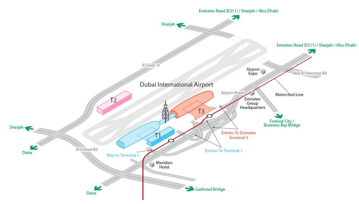 dxb فرودگاه نقشه
