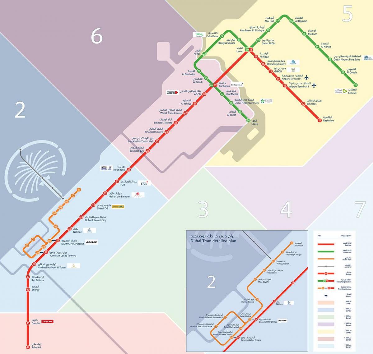 دبی ایستگاه قطار نقشه