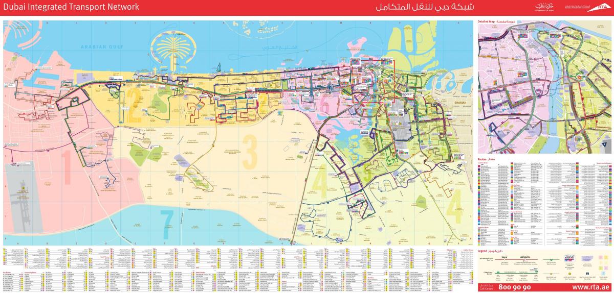 دبی, اتوبوس, نقشه مسیر