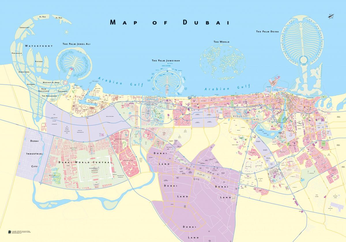 نقشه خیابان های دبی
