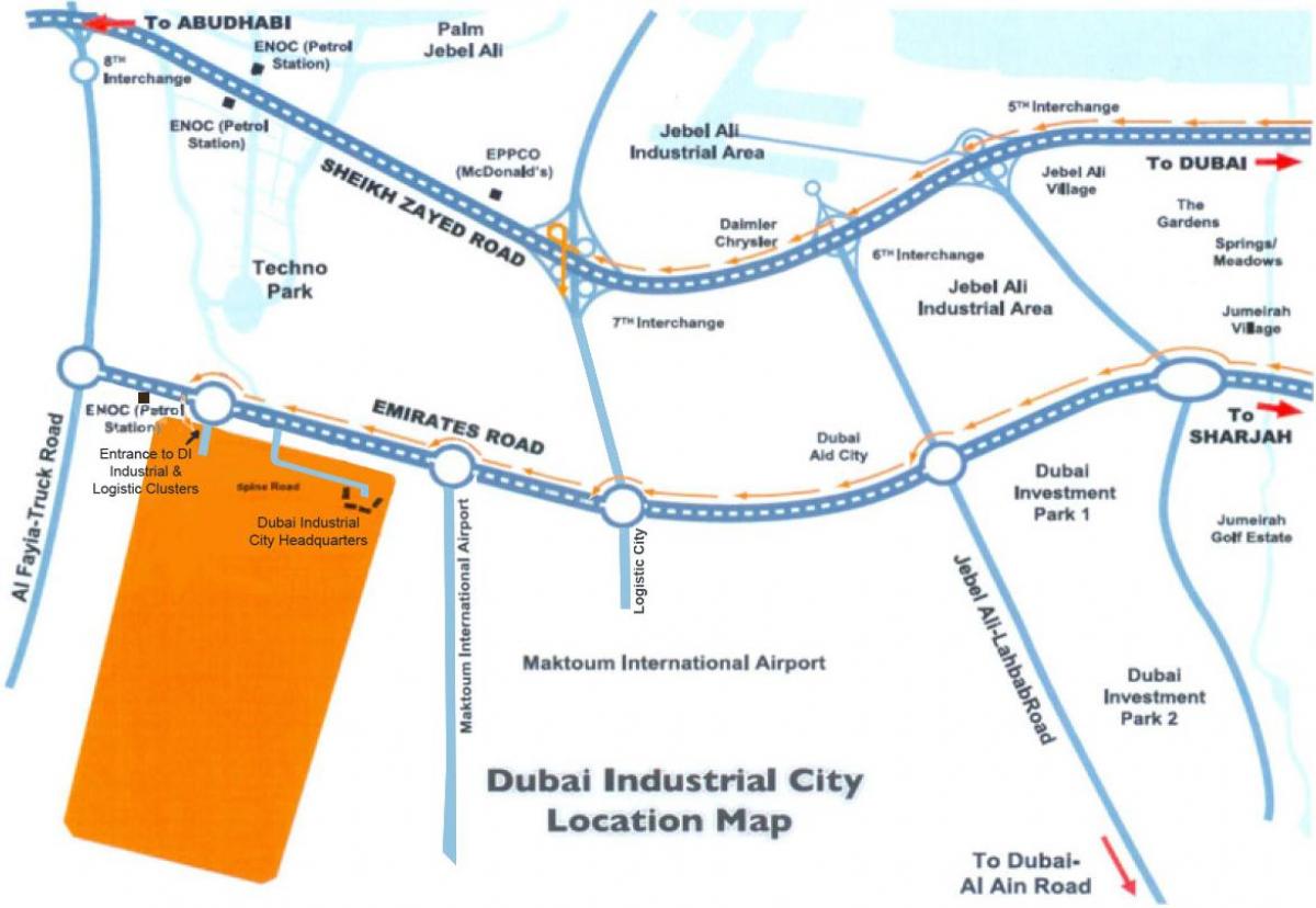 نقشه دبی, شهر صنعتی