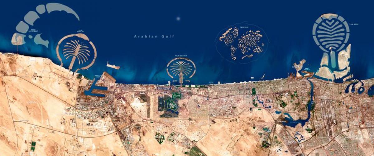 نقشه ماهواره ای دبی