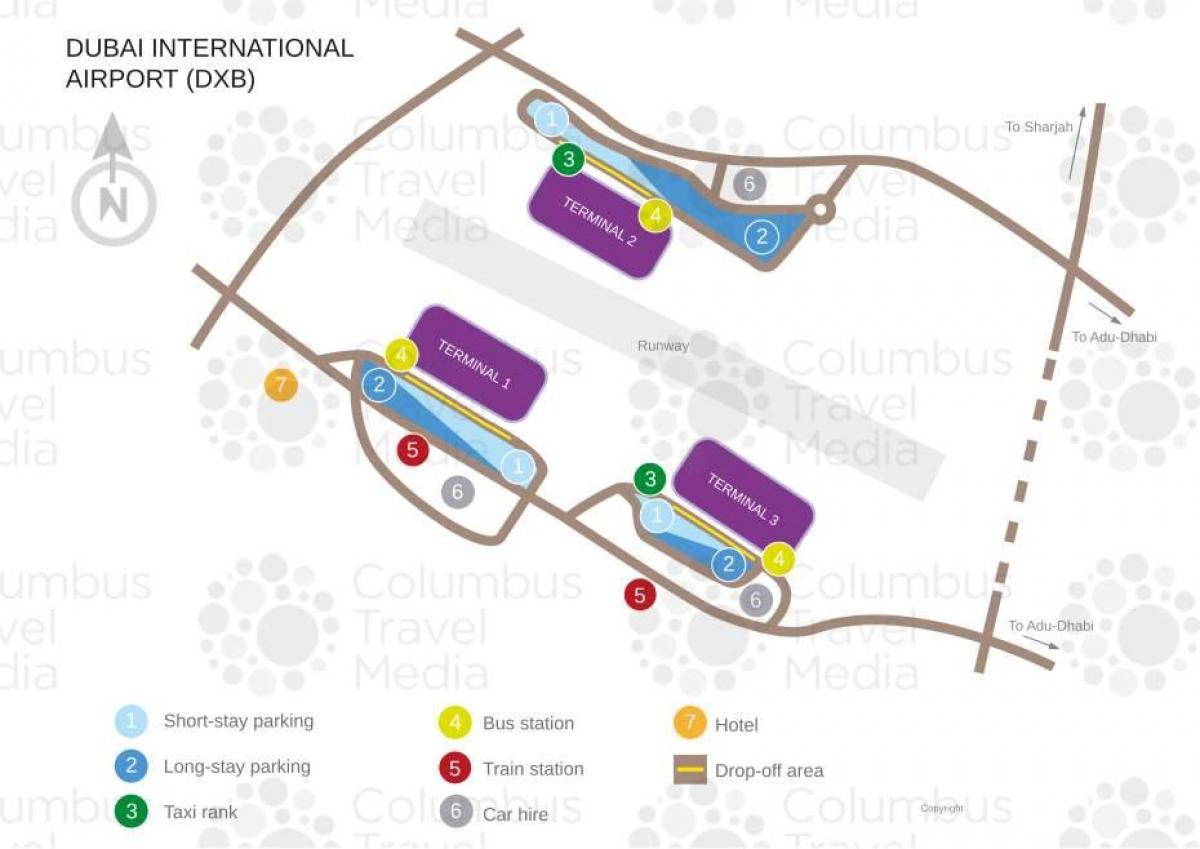 نقشه از فرودگاه دبی