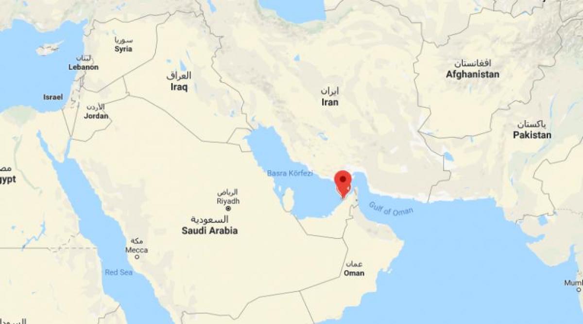 دبی محل بر روی نقشه جهان