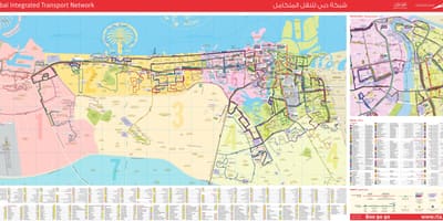 دبی, اتوبوس, نقشه مسیر