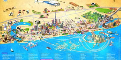دبی نقاط مورد علاقه روی نقشه