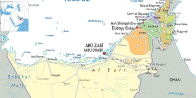 نقشه سیاسی از دبی