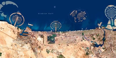 نقشه ماهواره ای دبی