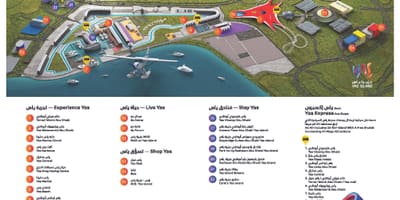 Yas island map