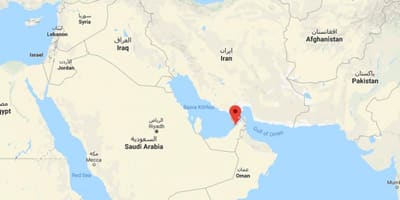 دبی محل بر روی نقشه جهان