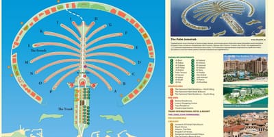 نقشه از پالم جمیرا, دبی