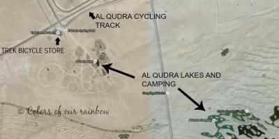 Al Qudra دریاچه محل نقشه