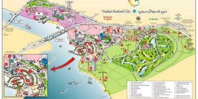 Dubai festival city map