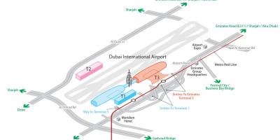 Dxb فرودگاه نقشه