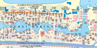 JBR نقشه دبی
