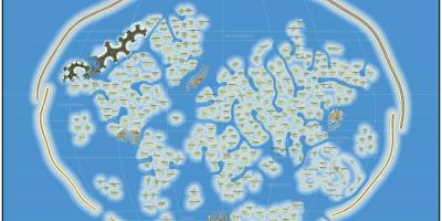نقشه جهان جزیره های دبی