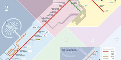 خط مترو دبی نقشه