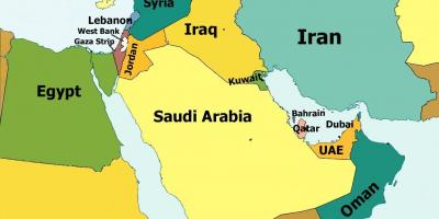 دبی نقشه خاورمیانه