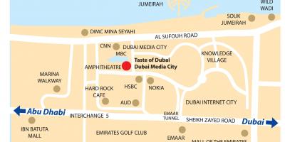 شهر رسانه های دبی نقشه محل